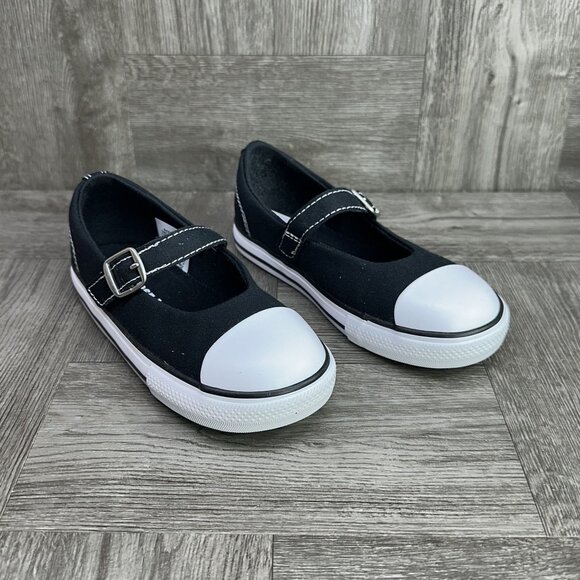 Converse CTAS Dainty Mary Jane Toddler size 7 Black White Slip On Shoes - Picture 3 of 9